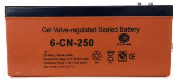 Batterie Solaire GEL WIN BRIGHT 250AH/12V installée dans un système solaire