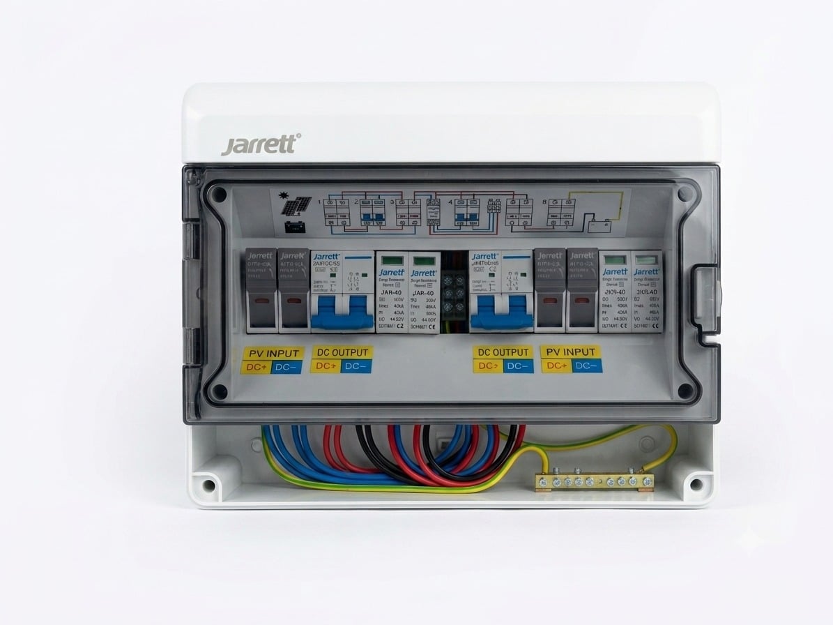 1e52a677-cc2a-4a59-bbaa-96d272a134ba Coffret de protection et de distribution DC pour installation solaire photovoltaïque