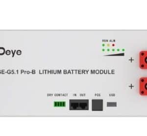 Batterie Deye SE-G5.1 Pro-B 5,12 kWh 51,2 V LiFePO₄ : caractéristiques, stockage solaire et compatibilité. Demandez un devis chez GIE Cameroun.